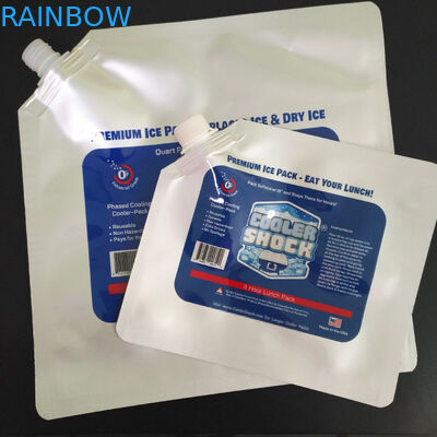 जमे हुए भोजन के लिए शॉक आइस टोंटी पाउच पैकेजिंग बैग एल्यूमीनियम पन्नी कूलर अनुकूलित