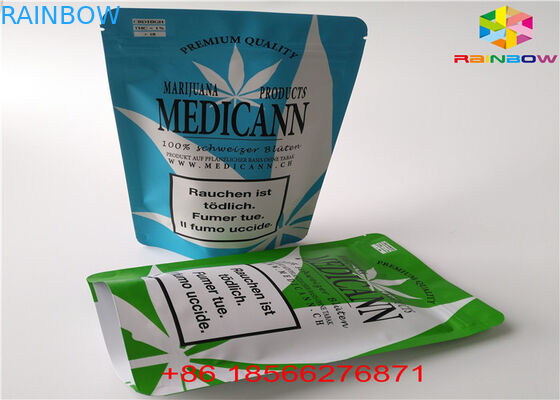 चाइल्ड प्रूफ जिपर एल्युमिनियम फॉयल स्टैंड अप पाउच सीबीडी / कार्ट्रिज पैकिंगफोर शुगर पाउडर