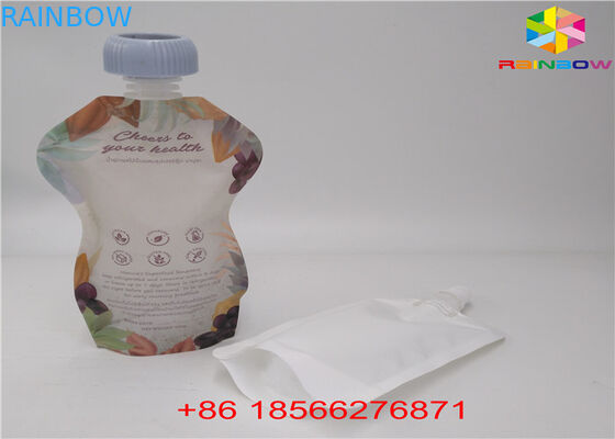 पुन: प्रयोज्य तरल टोंटी बैग, टोपी Doypack पन्नी रस टोंटी के साथ पाउच खड़े हो जाओ