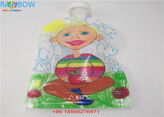 पुन: प्रयोज्य तरल टोंटी बैग, टोपी Doypack पन्नी रस टोंटी के साथ पाउच खड़े हो जाओ