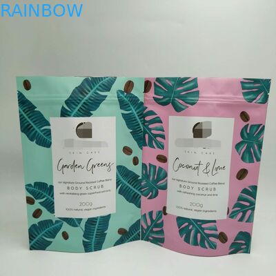 होलोग्रैफिक प्लास्टिक टी बैग्स पैकेजिंग कॉफी इको फूड बैग एक साइड क्लियर के साथ