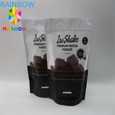 प्रोटीन पाउडर के लिए रिसाइकिल प्लास्टिक पाउच पैकेजिंग एल्युमिनियम फॉयल टी फूड जिपलॉक बैग