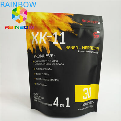 प्रोटीन पाउडर के लिए रिसाइकिल प्लास्टिक पाउच पैकेजिंग एल्युमिनियम फॉयल टी फूड जिपलॉक बैग