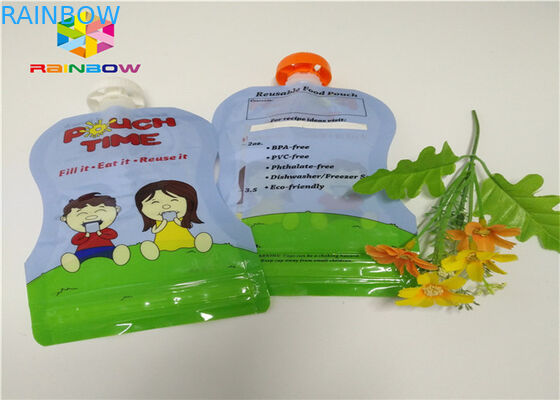 एल्यूमीनियम पन्नी स्टैंड अप टोंटी थैली पैकेजिंग अनुकूलित मुद्रण 120 मिलीलीटर प्लास्टिक