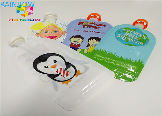 एल्यूमीनियम पन्नी स्टैंड अप टोंटी थैली पैकेजिंग अनुकूलित मुद्रण 120 मिलीलीटर प्लास्टिक