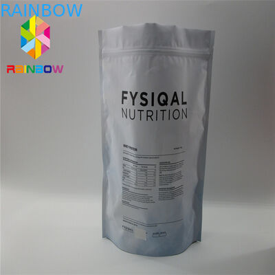 जिपर Reclosable प्लास्टिक पाउच पैकेजिंग डबल पक्षीय मैट गोल्ड फ्लैट खाद्य सुरक्षित बैग