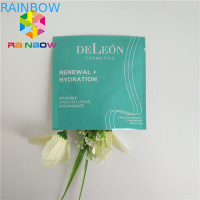 थ्री साइड सील प्रिंटेड जिपलॉक बैग लैमिनेटेड एल्युमिनियम फॉयल फेशियल आई मास्क