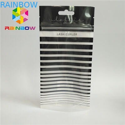 ज़िप शीर्ष हीट सील पैकेजिंग बैग पलकें होलोग्राफिक थैली साफ सामने खड़े हो जाओ