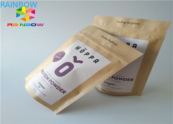 क्राफ्ट पेपर स्वनिर्धारित पेपर बैग एल्युमिनियम फॉयल माइलर जिपलॉक नमी अवरोधक