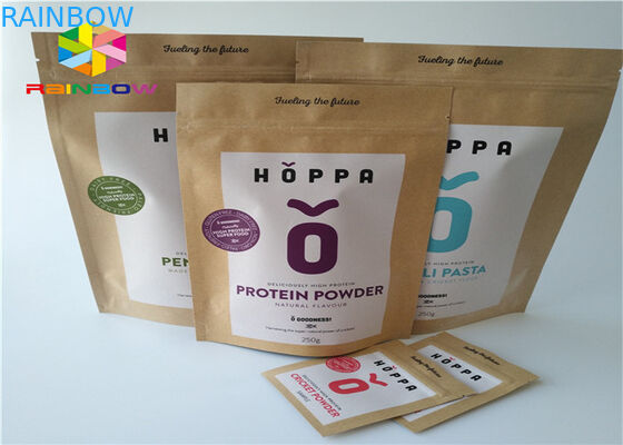 क्राफ्ट पेपर स्वनिर्धारित पेपर बैग एल्युमिनियम फॉयल माइलर जिपलॉक नमी अवरोधक