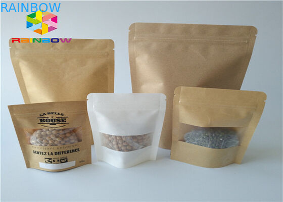 क्राफ्ट पेपर स्वनिर्धारित पेपर बैग एल्युमिनियम फॉयल माइलर जिपलॉक नमी अवरोधक