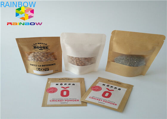 क्राफ्ट पेपर स्वनिर्धारित पेपर बैग एल्युमिनियम फॉयल माइलर जिपलॉक नमी अवरोधक