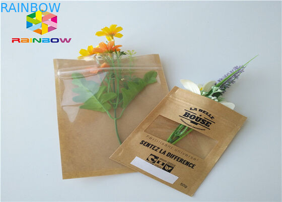 क्राफ्ट पेपर स्वनिर्धारित पेपर बैग एल्युमिनियम फॉयल माइलर जिपलॉक नमी अवरोधक