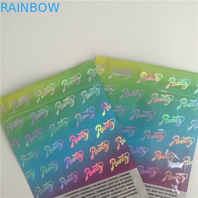 होलोग्राम मुद्रण हर्बल धूपदान पैकेजिंग, कुकीज़ बड़े Als विदेशी के लिए प्लास्टिक थैली खड़े हो जाओ