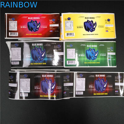 बॉक्स / गोली बोतल के लिए पीवीसी पारदर्शी सिकुड़ आस्तीन लेबल बारकोड धातु होलोग्राफिक