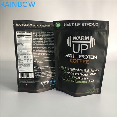 खाद्य ग्रेड प्लास्टिक पाउच पैकेजिंग मैट सतह कॉफी बैग ज़िपलॉक एफडीए चिह्नित