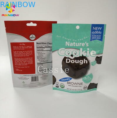 जिपलॉक स्नैक बैग पैकेजिंग खाद्य भंडारण पैकेज पाउच एल्यूमीनियम पन्नी ऊपर खड़े हो जाओ