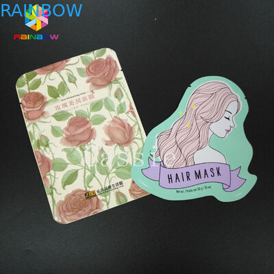 थ्री साइड्स जिपलाक सील स्टैंड अप पाउच ग्लॉसी प्रिंटिंग कॉस्मेटिक फेसियल मास्क पैकेजिंग