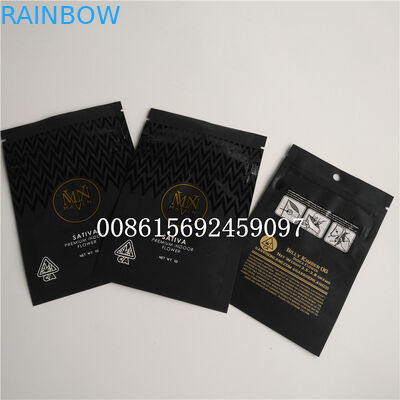 गंध सबूत छोटे प्लास्टिक पाउच पैकेजिंग मातम बाल प्रतिरोधी बैग