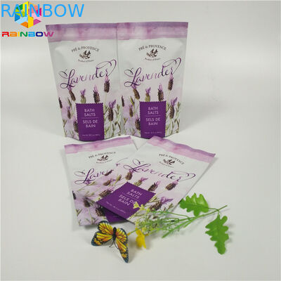 जिपर के साथ कस्टम मैट प्रिंटिंग फ़ॉइल पाउच पैकेजिंग फ्लैट बॉटम बॉडी स्क्रब बैग