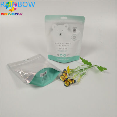 बॉडी स्क्रब फॉयल पैकेजिंग बैग्स कलरफुल प्रिंटेड मॉइस्चर प्रूफ जिप लॉक स्टैंड पाउच