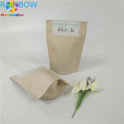 खाद्य ग्रेड अनुकूलित कागज बैग Recyclable बॉडी स्क्रब पैकेजिंग ऊपर खड़े हैं