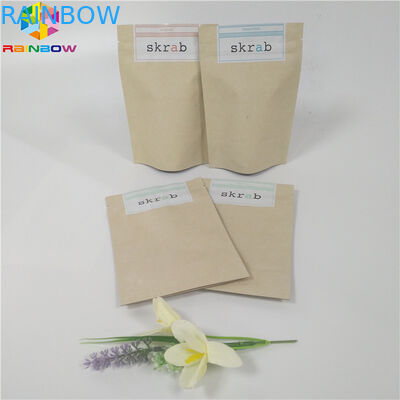 खाद्य ग्रेड अनुकूलित कागज बैग Recyclable बॉडी स्क्रब पैकेजिंग ऊपर खड़े हैं