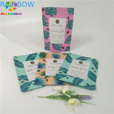 खाद्य ग्रेड अनुकूलित कागज बैग Recyclable बॉडी स्क्रब पैकेजिंग ऊपर खड़े हैं