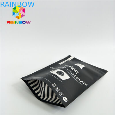 वाल्व / जिपर के साथ एल्यूमीनियम पन्नी स्टैंड अप कॉफी पाउच पैकेजिंग कस्टम आकार