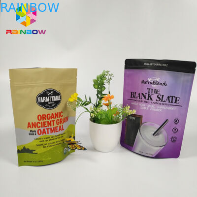 Resealable स्नैक बैग पैकेजिंग एल्यूमीनियम पन्नी स्टैंड ऊपर Doypack ज़िप ताला थैली