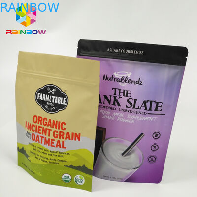 Resealable स्नैक बैग पैकेजिंग एल्यूमीनियम पन्नी स्टैंड ऊपर Doypack ज़िप ताला थैली