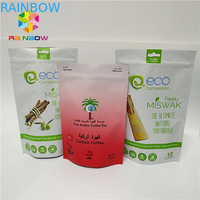 टुकड़े टुकड़े में पन्नी आधार जिपर बैग खड़े हो जाओ पाउच पैकेजिंग कस्टम मुद्रित प्लास्टिक बैग कॉफी पाउच प्लास्टिक गर्म बिक्री