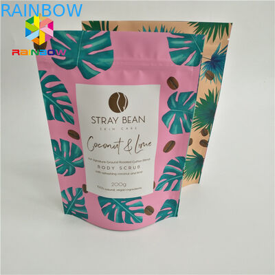 टुकड़े टुकड़े में पन्नी आधार जिपर बैग खड़े हो जाओ पाउच पैकेजिंग कस्टम मुद्रित प्लास्टिक बैग कॉफी पाउच प्लास्टिक गर्म बिक्री