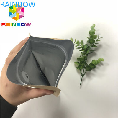 एल्युमिनियम फॉयल स्टैंड अप पाउच बैग, जिपलॉक स्टैंड अप पाउच ग्रीवा प्रिंटिंग विथ वाल्व