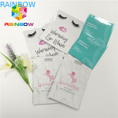 कस्टम मुद्रित प्लास्टिक पाउच पैकेजिंग थ्री साइड हीट सील टियर नॉच के साथ