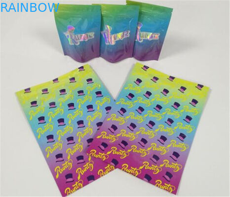 3.5 ग्राम प्लास्टिक पाउच पैकेजिंग कस्टम लेबल मुद्रित CBD कुकीज़ Resealable Ziplock