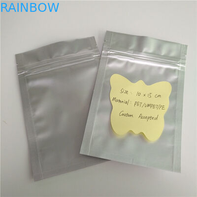 सादा चांदी के रंग जिपर पाउच बैग अनुकूलित टुकड़े टुकड़े में पैकेजिंग अनुकूलित