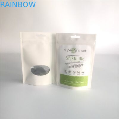 खाद्य ग्रेड क्राफ्ट पेपर अच्छी सीलबिलिटी जिपर के साथ पाउच पैकेजिंग पुल टैब को खड़ा करें