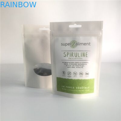 Resealable अनुकूलित कागज बैग स्पष्ट खिड़की के साथ पाउच Gravure मुद्रण खड़े हो जाओ