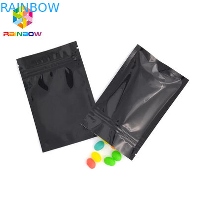 पूर्ण रंग एल्यूमीनियम पन्नी थैली पैकेजिंग Ziplock फ्लैट 3 साइड सील बैग