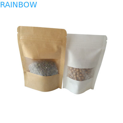 पुन: प्रयोज्य स्नैक बैग पैकेजिंग कस्टम मुद्रित क्राफ्ट फूड स्टैंड पाउच एसजीएस प्रमाणित