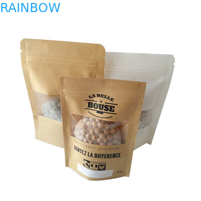 पुन: प्रयोज्य स्नैक बैग पैकेजिंग कस्टम मुद्रित क्राफ्ट फूड स्टैंड पाउच एसजीएस प्रमाणित