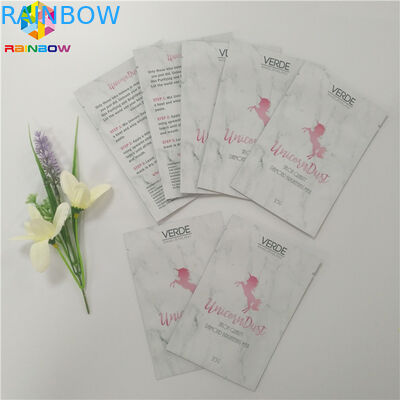 चेहरे का मुखौटा कॉस्मेटिक पैकेजिंग बैग एल्यूमीनियम पन्नी चमकदार मुद्रित सतह खत्म