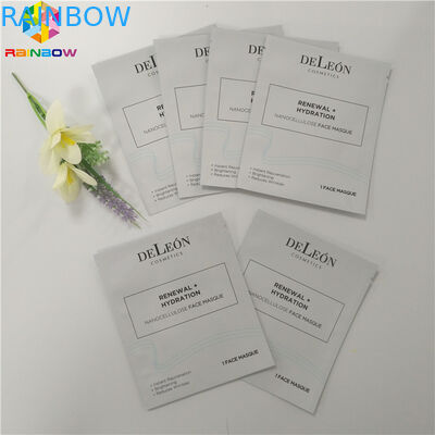 एल्यूमीनियम पन्नी प्लास्टिक कॉस्मेटिक पैकेजिंग बैग चेहरे की पैकिंग 3 पक्षों सील मुखौटा पैकेट है