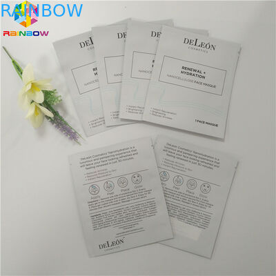 एल्यूमीनियम पन्नी प्लास्टिक कॉस्मेटिक पैकेजिंग बैग चेहरे की पैकिंग 3 पक्षों सील मुखौटा पैकेट है