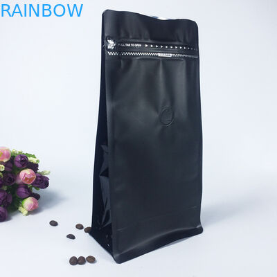 वाल्व के साथ Resealable मैट प्लास्टिक पाउच पैकेजिंग लाइन में खड़ा ज़िप ताला फ्लैट नीचे