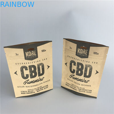 खाद्य आटा पैकेजिंग के लिए पुन: प्रयोज्य कस्टम मुद्रित पेपर बैग एल्यूमीनियम पन्नी ज़िपलॉक