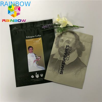 Doypack Resealable Ziplock स्टैंडिंग पाउच कॉफी पैकेजिंग बैग 50-200 माइक्रोन