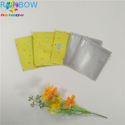 स्नैक टी कैप्सूल के लिए फूड ग्रेड फॉयल पाउच पैकेजिंग मायलर थ्री साइड सील फ्लैट जिपर बैग