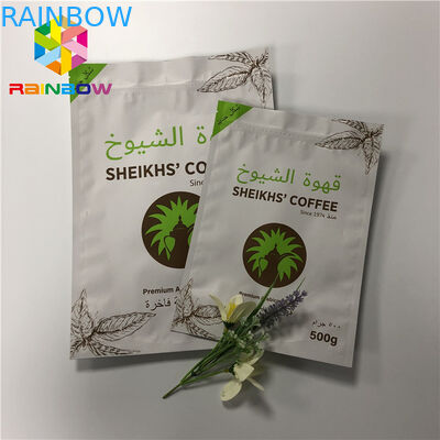 क्राफ्ट पेपर रीसेबलेबल स्टैंड अप पाउच टुकड़े टुकड़े में एल्यूमीनियम पन्नी प्लास्टिक बैग